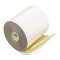 Iconex Impact Printing Carbonless Paper Rolls, 3 x 90 ft, White/Canary, PK50 8963